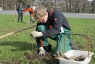 Schüler pflanzen verschiedene Samen an