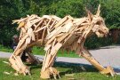 Luchs aus Holz