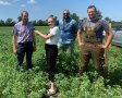 4 Personen stehen in Feld