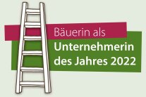 Logo und Schriftzug "Bäuerin als Unternehmerin des Jahres 2022"